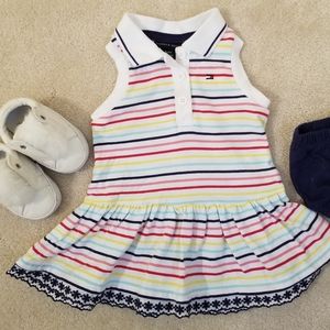 Cute multicolored striped summer dress